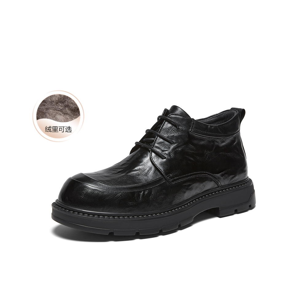百思图2025冬季新款商场同款休闲皮鞋时尚商务男鞋WM592DD5