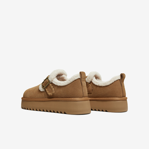 百思图2025冬季新款毛毛鞋时尚休闲加绒厚底女鞋N8079DM5