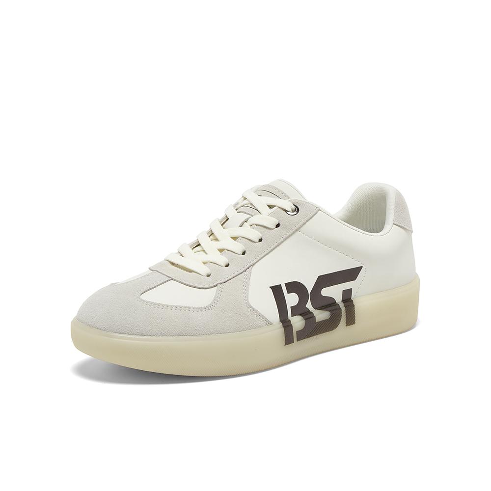 百思图2025秋季新款德训鞋时尚复古潮流运动男休闲鞋WOI01CM5