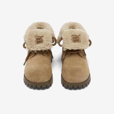 百思图2025冬季新款商场同款雪地靴时髦工装户外女短靴F1151DD5