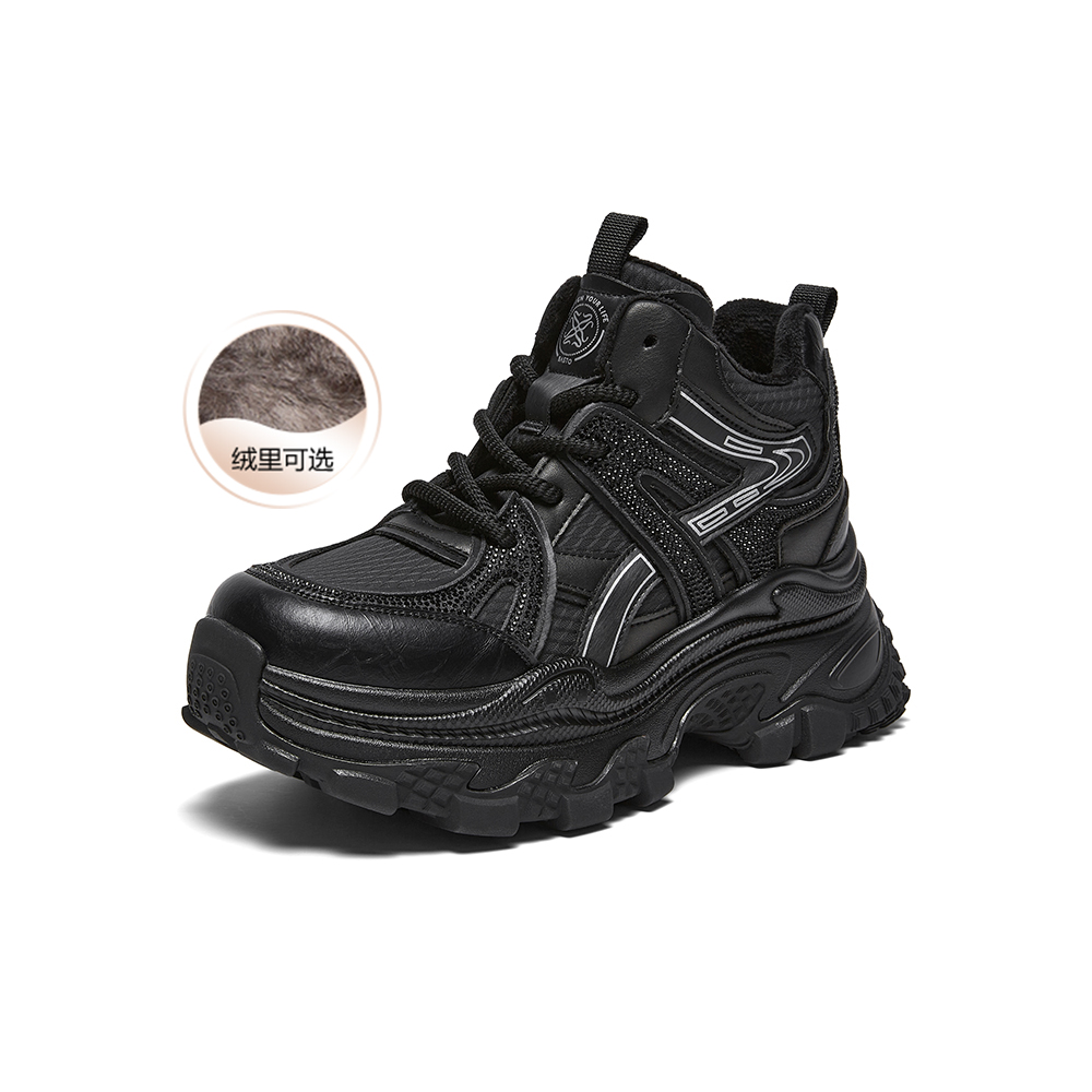 百思图2025冬季新款商场同款老爹鞋时尚运动增高女休闲鞋B1119DD5