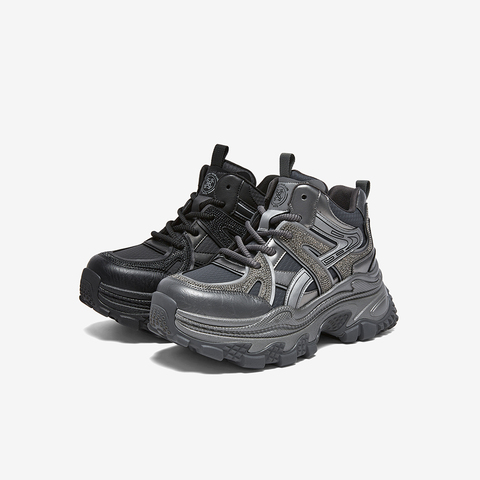 百思图2025冬季新款商场同款老爹鞋时尚运动增高女休闲鞋B1119DD5