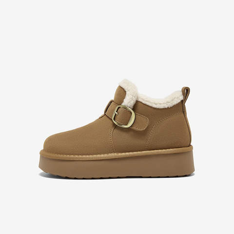 百思图2025冬季新款商场同款雪地靴时尚复古休闲女短靴N8082DD5