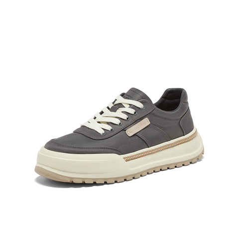 百思图2025秋季新款板鞋时尚潮流街头运动厚底男休闲鞋K017ACM5