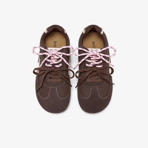 百思图2025秋季新款德训鞋时尚复古户外女休闲运动鞋A6650CM5