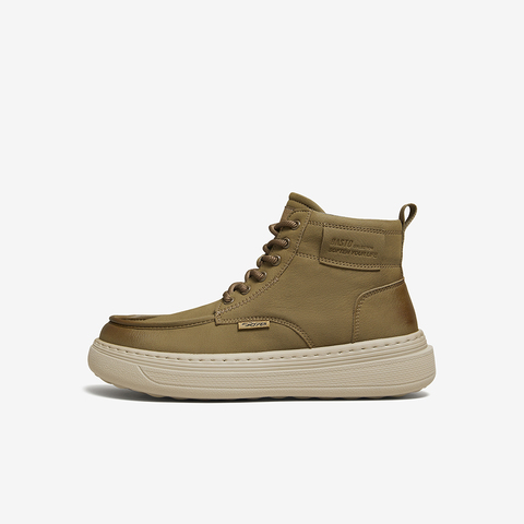 百思图2025冬季新款工装靴时尚简约户外运动厚底男短靴L8802DD5