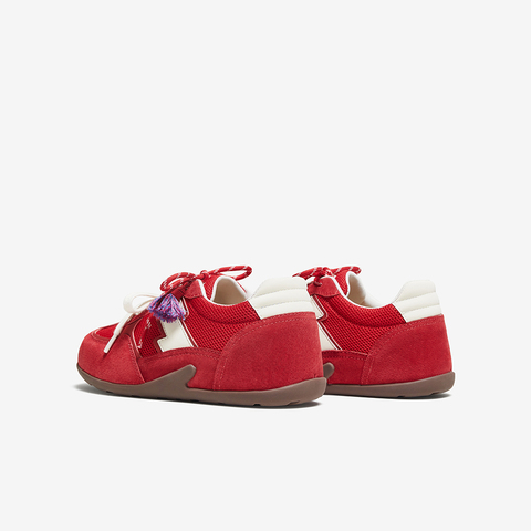 百思图2025秋季新款德训鞋时尚复古户外运动女休闲鞋A2565CM5