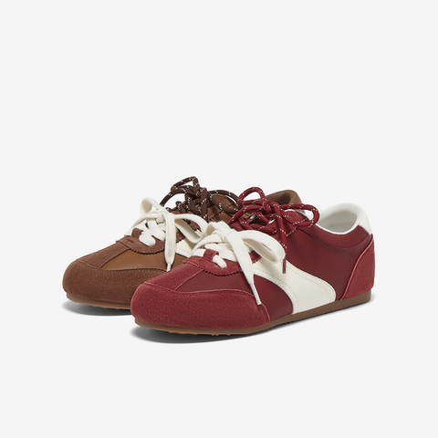 百思图2025秋季新款德训鞋时尚潮流街头女运动休闲鞋D3586CM5