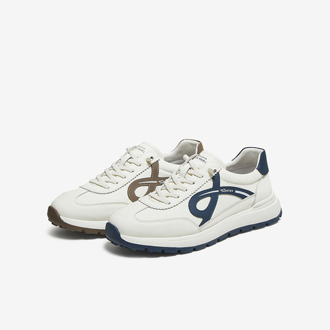 百思图2025秋季新款德训鞋时尚复古街头运动男休闲鞋86830CM5