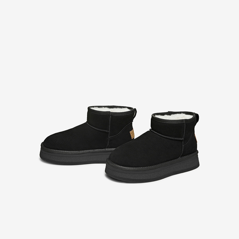 百思图2025冬季新款商场同款雪地靴时尚休闲女短靴DK661DD5