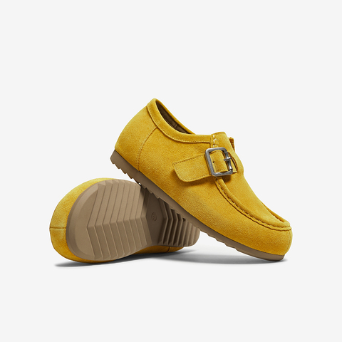 百思图2025秋季新款袋鼠鞋时尚户外休闲深口女单鞋UWK01CM5