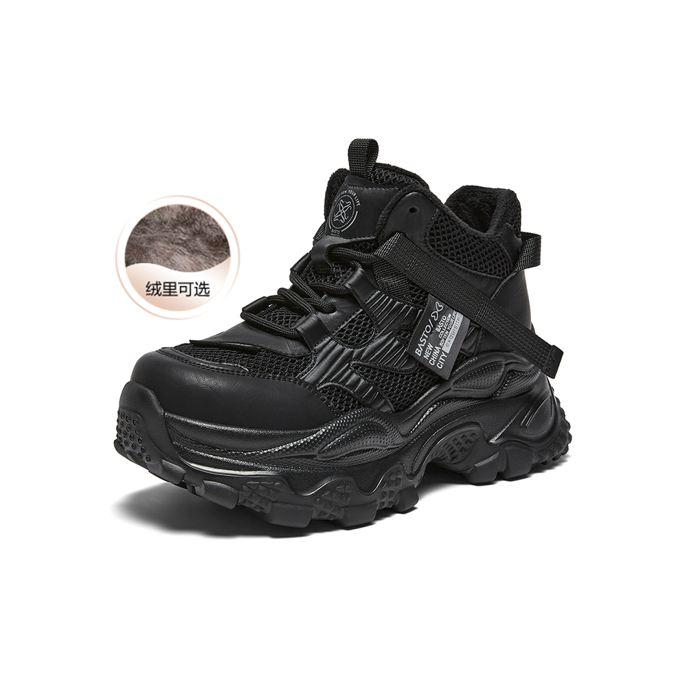 百思图2025冬季新款老爹鞋时尚潮流街头女休闲运动鞋B6092DD5