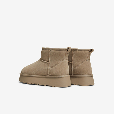 百思图2025冬季新款雪地靴时尚简约户外休闲女短靴)N8116DD5