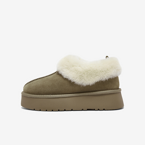 百思图2025冬季新款雪地靴时尚简约户外休闲厚底女短靴N8131DD5