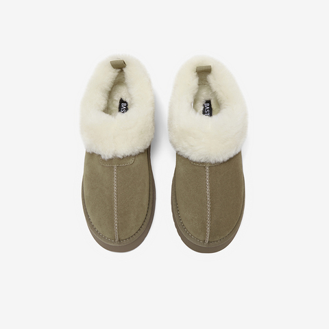 百思图2025冬季新款雪地靴时尚简约户外休闲厚底女短靴N8131DD5