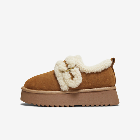 百思图2025冬季新款毛毛鞋棉鞋时尚户外加绒女休闲鞋DK990DM5