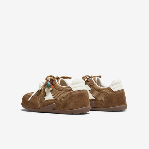 百思图2025秋季新款德训鞋时尚复古户外运动女休闲鞋A2565CM5