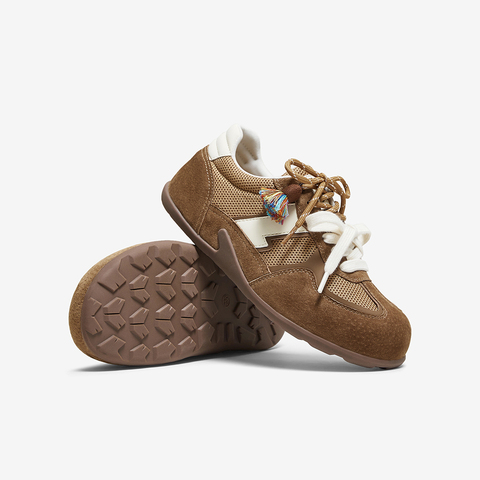 百思图2025秋季新款德训鞋时尚复古户外运动女休闲鞋A2565CM5