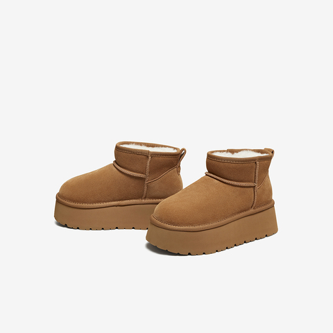 百思图2025冬季新款商场同款雪地靴时尚休闲女短靴L8228DD5