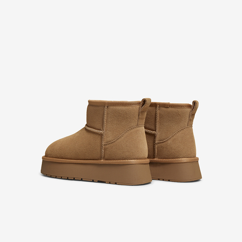 百思图2025冬季新款雪地靴时尚简约户外休闲女短靴)N8116DD5