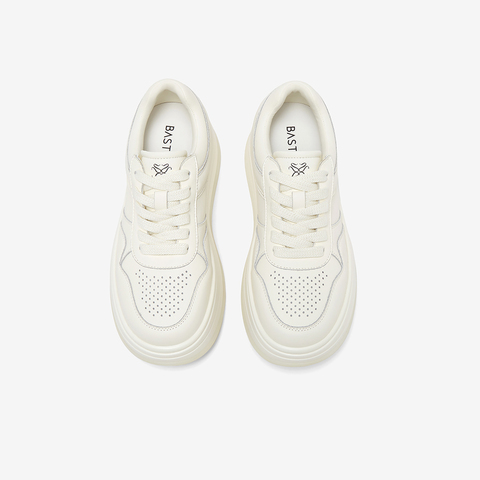 百思图2025秋季新款小白鞋时尚潮流街头运动厚底女休闲鞋CV186CM5