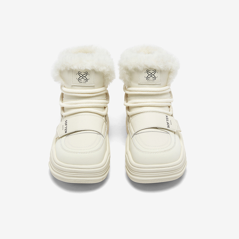 百思图2025冬季新款商场同款雪地靴时尚户外运动女短靴X5878DD5