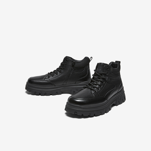 百思图2025冬季新款商场同款马丁靴时尚运动男短靴72388DD5