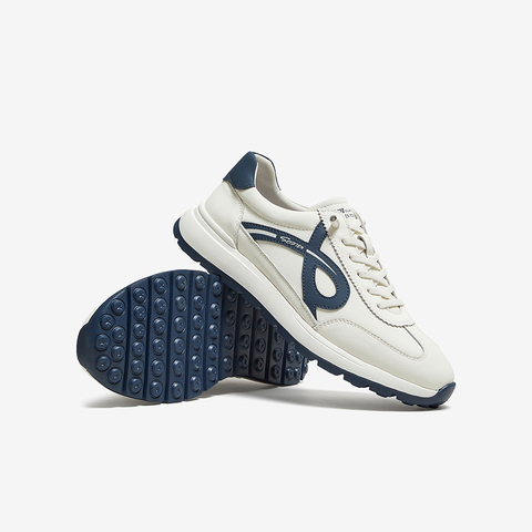 百思图2025秋季新款德训鞋时尚复古街头运动男休闲鞋86830CM5