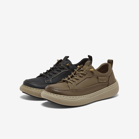 百思图2025秋季新款板鞋时尚潮流街头运动男休闲鞋YM002CM5