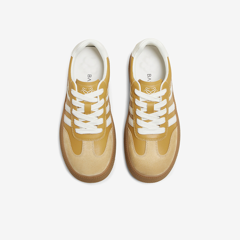 百思图2025秋季新款德训鞋时尚复古户外女运动休闲鞋D3275CM5