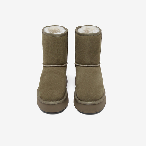 百思图2025冬季新款商场同款雪地靴时尚休闲厚底女短靴N8085DD5