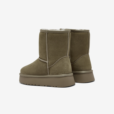 百思图2025冬季新款商场同款雪地靴时尚休闲厚底女短靴N8085DD5