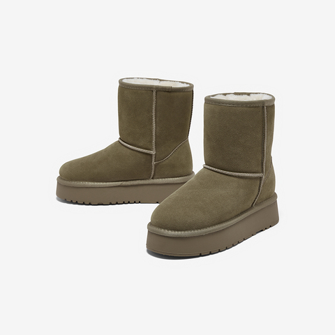 百思图2025冬季新款商场同款雪地靴时尚休闲厚底女短靴N8085DD5