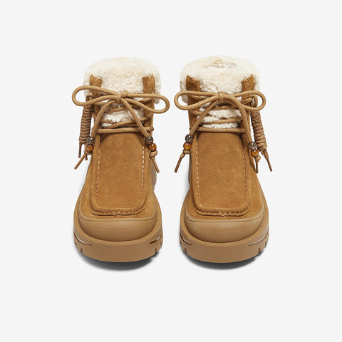 百思图2025冬季新款休闲靴时尚户外休闲运动女短靴DK819DD5