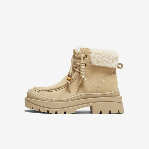 百思图2025冬季新款休闲靴时尚户外休闲运动女短靴DK819DD5