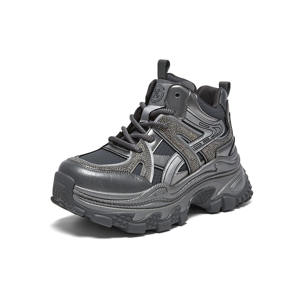 百思图2025冬季新款商场同款老爹鞋时尚运动增高女休闲鞋B1119DD5