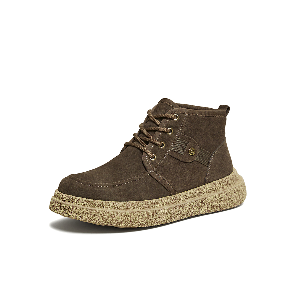 百思图2025冬季新款商场同款雪地靴时尚休闲保暖男短靴W2670DD5