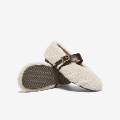 百思图2025冬季新款毛毛鞋时尚简约加绒保暖女单鞋F1812DQ5