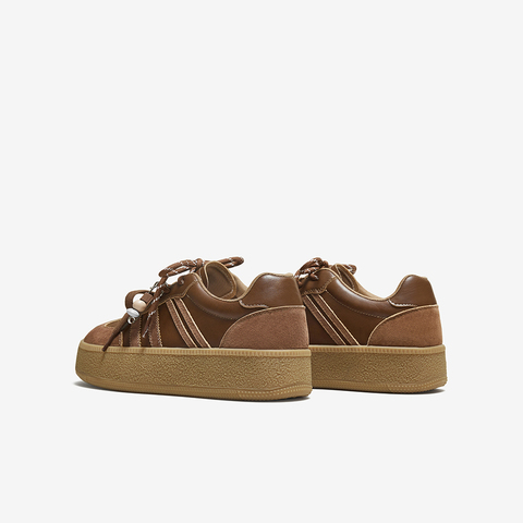 百思图2025秋季新款德训鞋时尚复古户外女运动休闲鞋D3275CM5