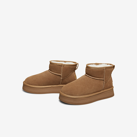 百思图2025冬季新款商场同款雪地靴时尚休闲女短靴DK661DD5