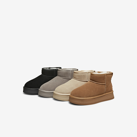 百思图2025冬季新款商场同款雪地靴时尚休闲女短靴DK661DD5