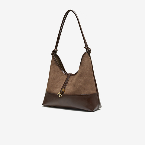 百思图2025冬季新款商场同款托特包时尚大容量单肩包TY100DX5