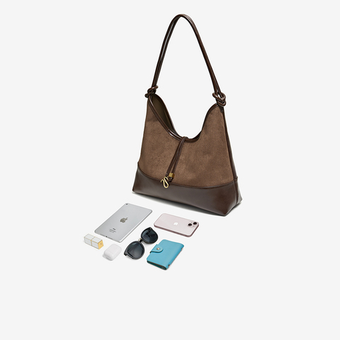 百思图2025冬季新款商场同款托特包时尚大容量单肩包TY100DX5