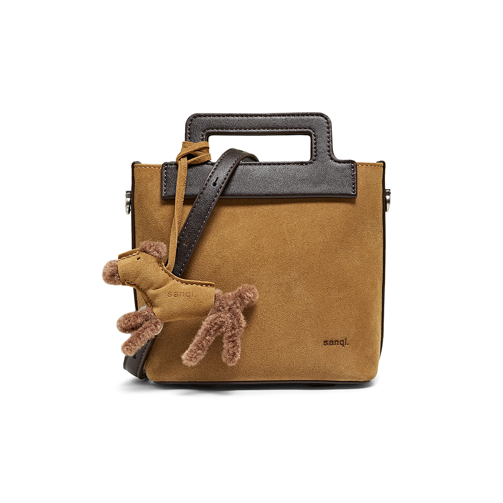 百思图2025冬季新款商场同款手提包时髦复古单肩斜挎包女TY092DX5