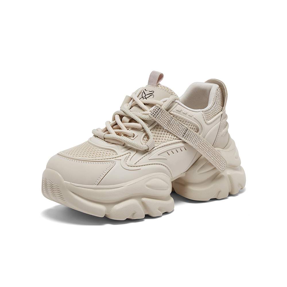 百思图2025秋季新款老爹鞋时尚户外运动厚底增高女休闲鞋D3717CM5