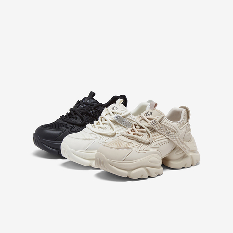 百思图2025秋季新款老爹鞋时尚户外运动厚底增高女休闲鞋D3717CM5