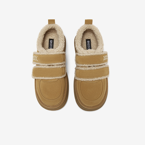 百思图2025冬季新款毛毛鞋棉鞋时尚潮流户外女休闲鞋W2518DM5