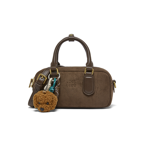 百思图2025冬季新款商场同款波士顿包时尚复古斜挎包女TY097DX5