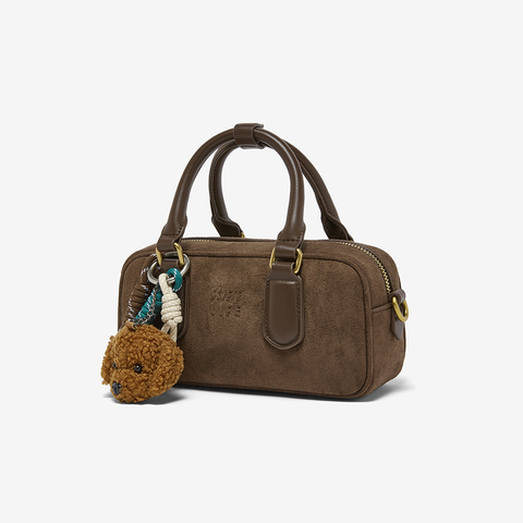 百思图2025冬季新款商场同款波士顿包时尚复古斜挎包女TY097DX5