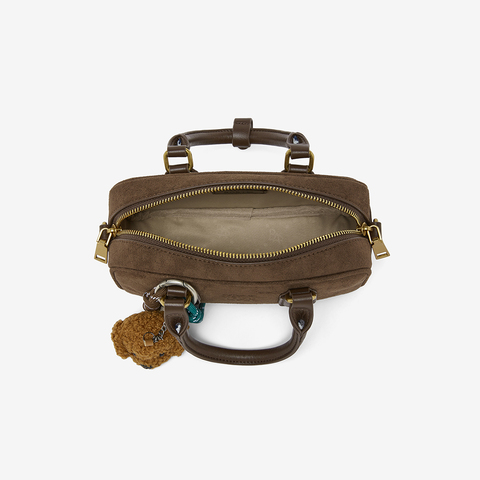 百思图2025冬季新款商场同款波士顿包时尚复古斜挎包女TY097DX5